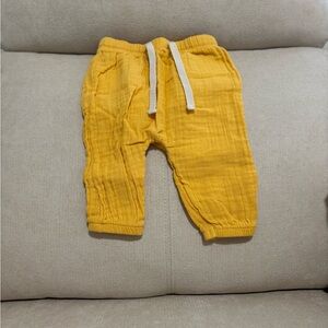 Yellow Relaxed Fit Joggers with Adjustable Drawstring